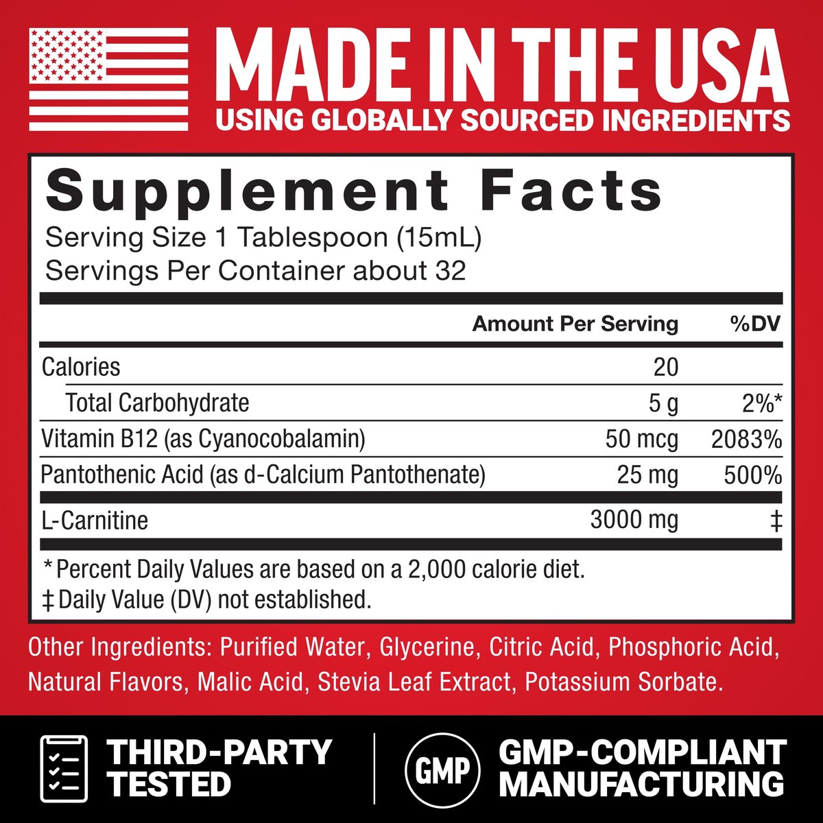 Force Factor L-Carnitine Liquid 3000mg, Maximum Strength Supplement to Support Fat Metabolism, Cellular Energy & Muscle Recovery, High Absorbing, Non-GMO, Orange Flavor, 16 oz Bottle - görsel 10