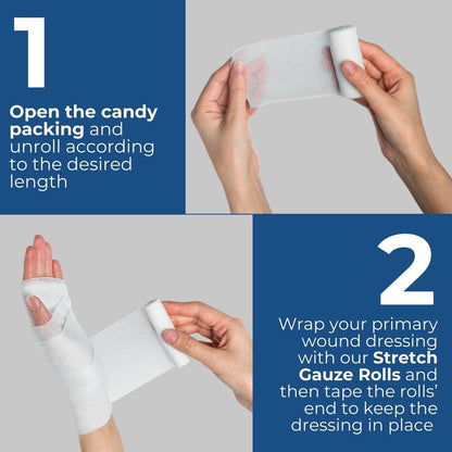 Gauze Rolls 3 inch 36 Rolls – Premium Quality Lint and Latex-Free Rolled Gauze 3 inches x 4.1 Yards - Conforming Stretch Bandages Designed for Effective Wound Care & Comfort