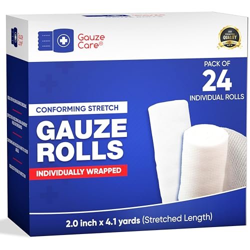 Gauze Rolls 2 inch Pack of 24 – Premium Quality Lint and Latex-Free Rolled Gauze 2 inches x 4.1 Yards - Conforming Stretch Bandages Designed for Effective Wound Care & Comfort - görsel 10