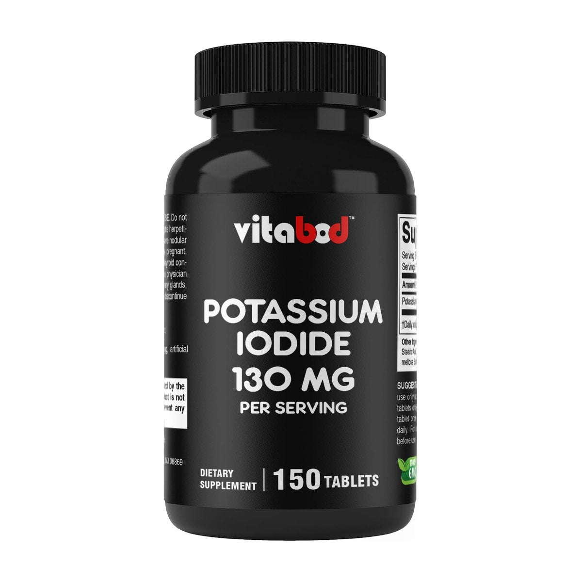 Vitabod Potassium Iodide Dietary Supplement 130 mg per Serving - 150 Tablets (1 Bottle) - Exp 05/2030 - görsel 3