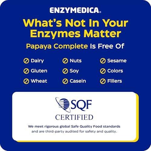 Enzymedica Papaya Complete - Chewable Papaya Enzymes for Digestive Health, High Potency Bromelain & Papain, Vegan & Gluten Free - 120 Tablets - görsel 6