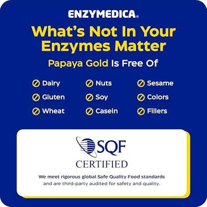 Enzymedica Papaya Gold Digestive Enzymes, 60 Count