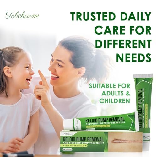 Tobcharm Advanced Keloid Bump Removal: Silicone Keloid Scar Removal Cream for Scars from Piercing, Surgical Marks, Acne, and Burns, Keloid Treatment for Ears, Face, and Body with Healing Formula 30g - görsel 7