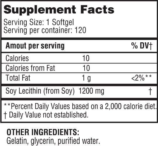 HEALTH LFE Lecithin 1200mg, High Potency, 120 Softgels, Natural Combination of Essential Fatty Acids to Support Brain & Nerve Function- Lecithin Food Grade, 1200mg per Serving, Dietary Supplement - görsel 8