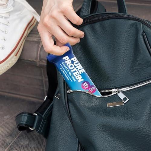 Pure Protein Galactic Brownie Protein Bars – 20g Protein, 3g Sugar, 190 Calories (12 Count) Low Sugar High Protein Snack - Gluten Free - Perfect for a Healthy Snack - görsel 10