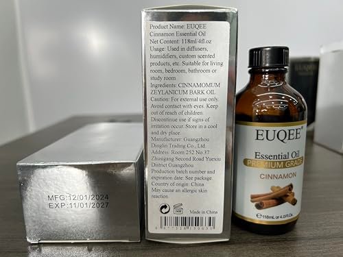 EUQEE Cinnamon Essential Oil 118ml Pure Essential Oil for Diffuser, Aromatherapy, DIY Soap, Candle Making - 4 Fl Oz (Pack of 1) - görsel 5