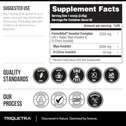 FemoSitol Inositol Powder | Myo-Inositol & D-Chiro Inositol Complex - Clinically Proven 40:1 Ratio (Vitamin B8) | Hormonal Balance & Healthy Ovarian Function Support (123 gram – 60 Servings) - görsel 6