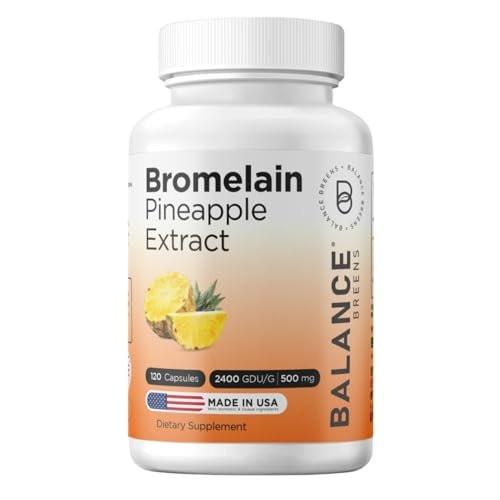 Balancebreens Bromelain 500mg Veggie Caps – 2400 GDU Pineapple Extract Supplement for Joint Support, Natural Swelling Support, and Healthy Digestion – 120 Capsules Made in USA - görsel 10