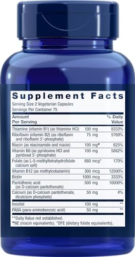 Life Extension BioActive Complete B-Complex, 150 Vegetarian Capsules - görsel 4