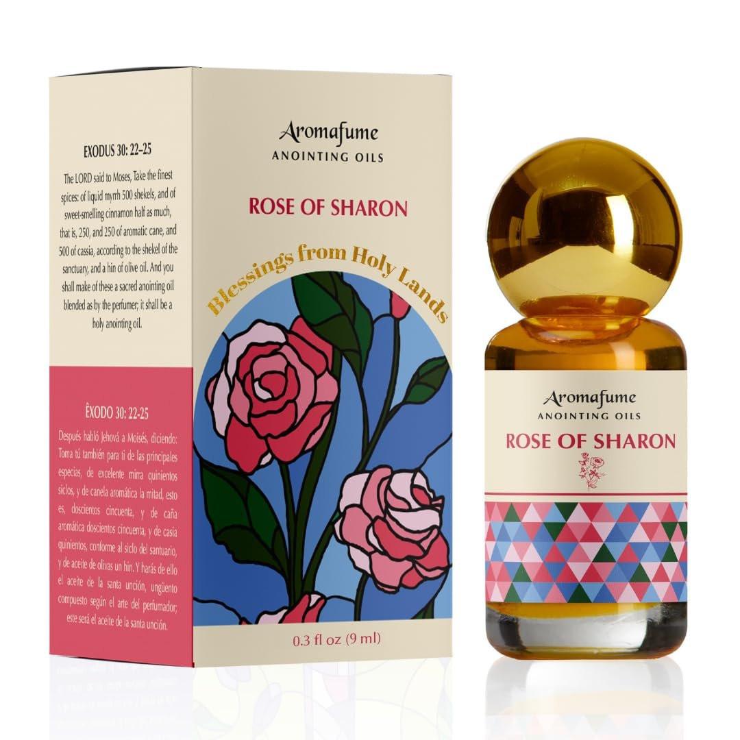 Rose of Sharon Anointing Oil 9ml (0.3 fl oz.) | Blessings from The Holy Lands | Blessed from Jerusalem | Biblical Spices | Christian Gifts | Holy Oil for Prayer and Protection - görsel 1
