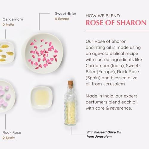 Rose of Sharon Anointing Oil 9ml (0.3 fl oz.) | Blessings from The Holy Lands | Blessed from Jerusalem | Biblical Spices | Christian Gifts | Holy Oil for Prayer and Protection - görsel 6