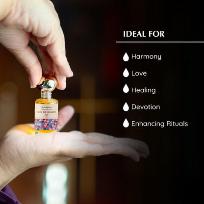 Rose of Sharon Anointing Oil 9ml (0.3 fl oz.) | Blessings from The Holy Lands | Blessed from Jerusalem | Biblical Spices | Christian Gifts | Holy Oil for Prayer and Protection
