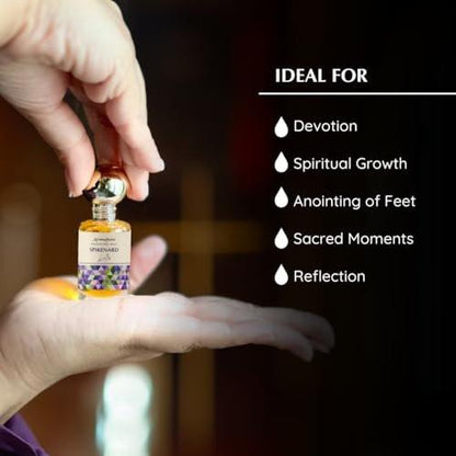 Spikenard Anointing Oil 9ml (0.3 fl oz.)| Blessings from The Holy Lands | Blessed from Jerusalem with Biblical Spices | Christian Gift | Holy Oil for Prayer and Protection