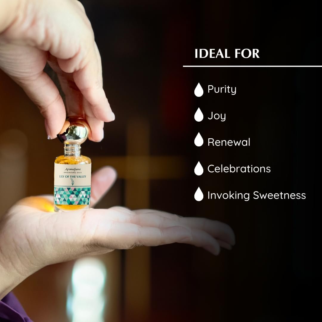 Lily of The Valley Anointing Oil 9ml (0.3 fl oz.)| Blessings from The Holy Lands | Blessed Olive Oil from Jerusalem with Biblical Spices | Natural Ingredients | Holy Oils for Prayer and Protection - görsel 9