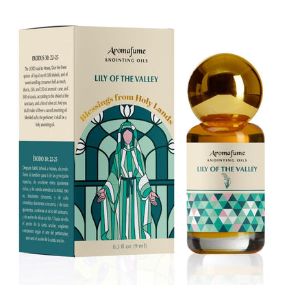 Lily of The Valley Anointing Oil 9ml (0.3 fl oz.)| Blessings from The Holy Lands | Blessed Olive Oil from Jerusalem with Biblical Spices | Natural Ingredients | Holy Oils for Prayer and Protection