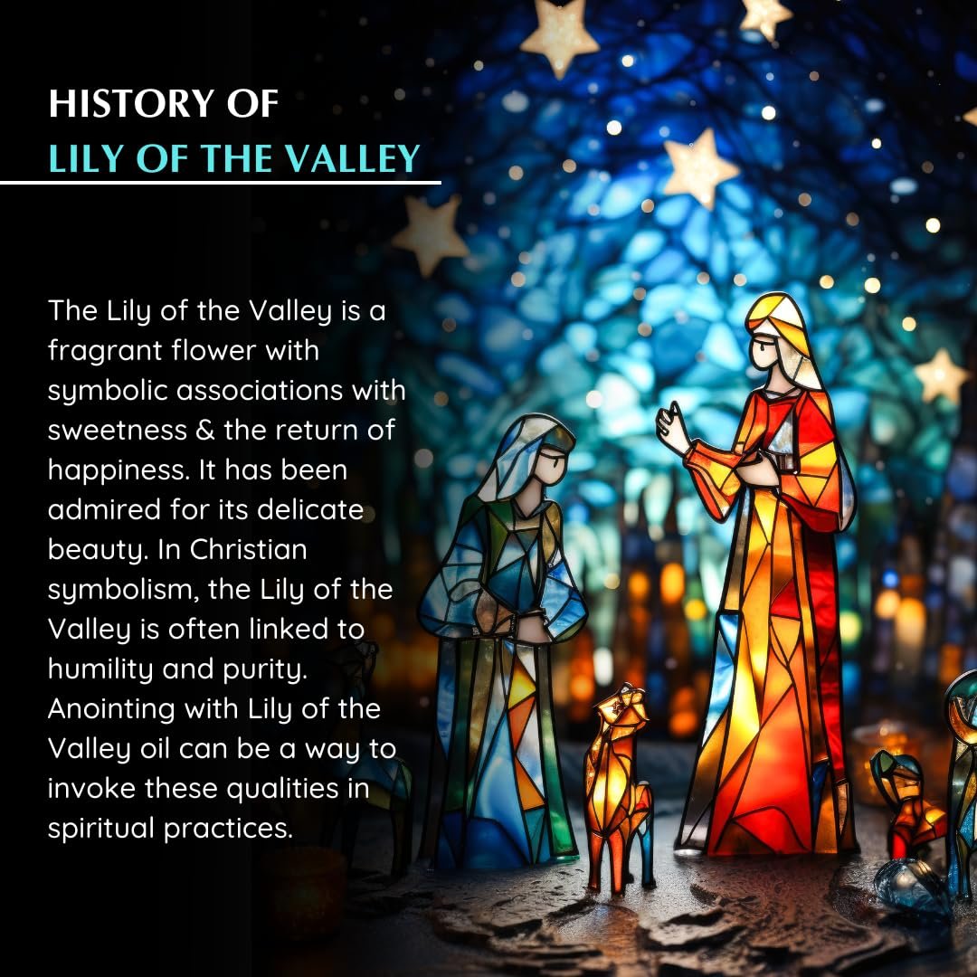 Lily of The Valley Anointing Oil 9ml (0.3 fl oz.)| Blessings from The Holy Lands | Blessed Olive Oil from Jerusalem with Biblical Spices | Natural Ingredients | Holy Oils for Prayer and Protection - görsel 7