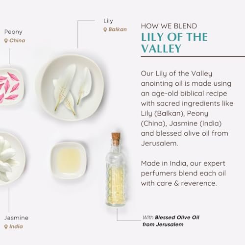 Lily of The Valley Anointing Oil 9ml (0.3 fl oz.)| Blessings from The Holy Lands | Blessed Olive Oil from Jerusalem with Biblical Spices | Natural Ingredients | Holy Oils for Prayer and Protection - görsel 6