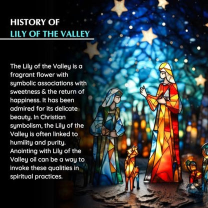 Lily of The Valley Anointing Oil 9ml (0.3 fl oz.)| Blessings from The Holy Lands | Blessed Olive Oil from Jerusalem with Biblical Spices | Natural Ingredients | Holy Oils for Prayer and Protection