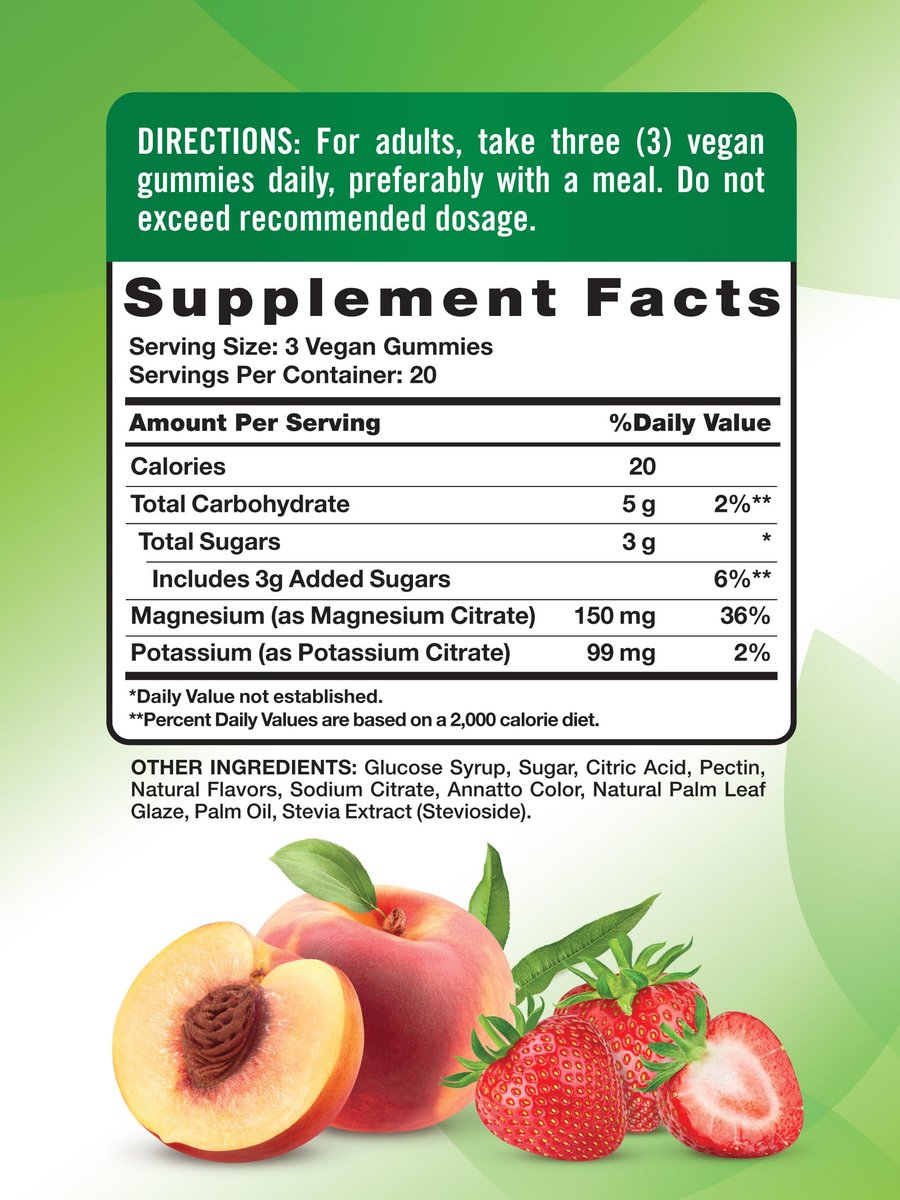 Nature's Truth Potassium Magnesium Citrate Gummies | 60 Count | Vegan, Non-GMO & Gluten Free Supplement - görsel 3