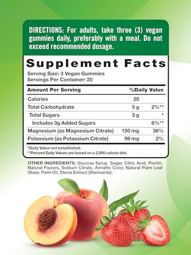 Nature's Truth Potassium Magnesium Citrate Gummies | 60 Count | Vegan, Non-GMO & Gluten Free Supplement