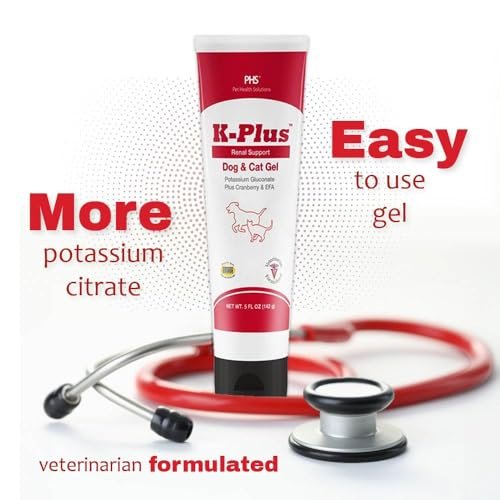 K-Plus Gel for Dogs & Cats – Potassium Citrate & Cranberry Supplement for Kidney, Urinary Tract Health, UTI Relief, Stone Prevention, Electrolyte Balance, Muscle & Heart Function - Made in USA - 5 oz - görsel 1
