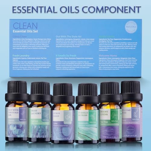 Wecona Essential Oils for Laundry - 100% Pure Essential Oils for Diffusers for Home, 6x10ml (Clean) - Aromatherapy Oils for Humidifiers, Wool Dryer Balls, Clean Linen - görsel 14