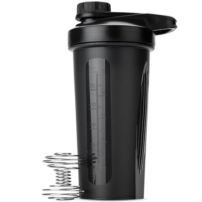 Mr. Pen Shaker Bottle for Protein Mixes with Twist Cap, 28 oz, Black Protein Shaker Bottle with Wire Whisk Ball