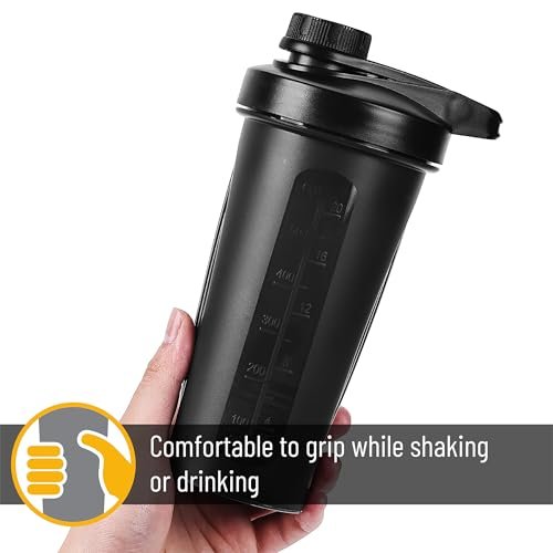Mr. Pen Shaker Bottle for Protein Mixes with Twist Cap, 28 oz, Black Protein Shaker Bottle with Wire Whisk Ball - görsel 10