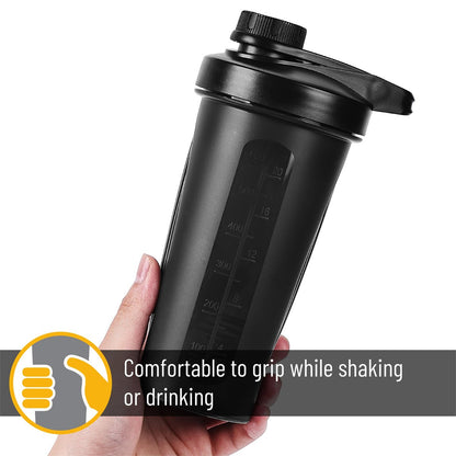 Mr. Pen Shaker Bottle for Protein Mixes with Twist Cap, 28 oz, Black Protein Shaker Bottle with Wire Whisk Ball