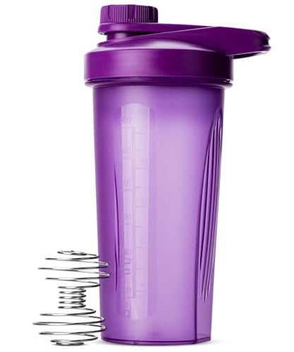 Mr. Pen Shaker Bottle for Protein Mixes with Twist Cap, 28 oz, Purple, Wire Whisk Ball Mixer Bottle