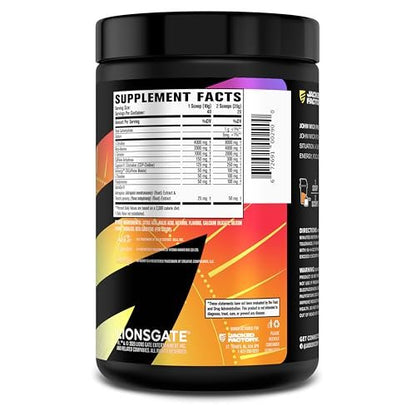 Jacked Factory X John Wick - Wick Mode Pre Workout Powder - Intense Energy, Battle-Ready Focus, Unstoppable Commitment, and Sheer Will - 40 Servings, Last Tropical Sunrise
