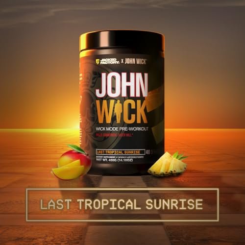 Jacked Factory X John Wick - Wick Mode Pre Workout Powder - Intense Energy, Battle-Ready Focus, Unstoppable Commitment, and Sheer Will - 40 Servings, Osaka Cherry Blossom - görsel 7