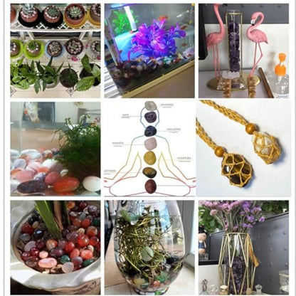 800Pcs+ (3lb) Gemstones and Crystals Set, 30Kinds+ Bulk Rocks and Minerals Science Kit, Rocks Collections for Kids, Tumbled Chips Crystals, Crushed Stones