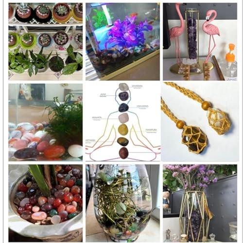 800Pcs+ (3lb) Gemstones and Crystals Set, 30Kinds+ Bulk Rocks and Minerals Science Kit, Rocks Collections for Kids, Tumbled Chips Crystals, Crushed Stones - görsel 7