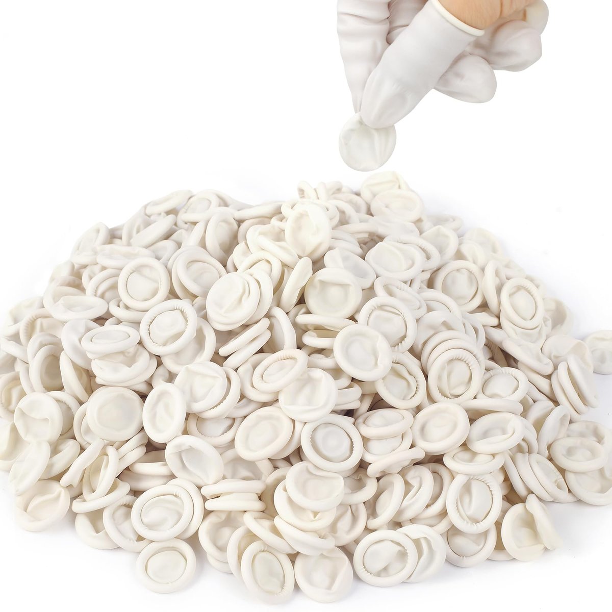 LECWELL Finger Cots Finger Gloves Disposable (Approx 480pcs), Medium Finger Protectors, Finger Covers Protection for Finger Tips, Thumb Protector for Electronic Repair, Handmade, Industrial Apply - görsel 3