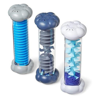hand2mind Calming Sensory Tubes, Rain Sound Fidget Tubes, Rain Stick Instrument, Toddler Sensory Toys, Calm Down Corner Supplies, Science Classroom Weather Toys, Play Therapy Activities