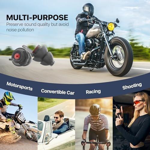 Motorcycle Ear Plugs for Wind Noise Reduction – 2 Pairs Reusable Silicone Earplugs, 25dB Noise Reduction, Comfortable Hearing Protection for Motorbike, Touring, Racing, Riding – Biker Gifts - görsel 16