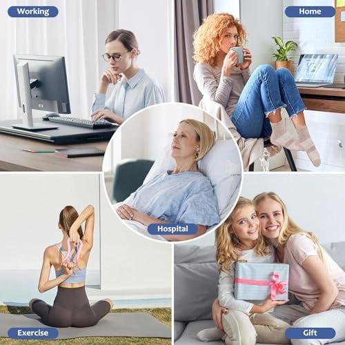 Bulinlulu Diabetic Socks for Men Women, 6 Pairs Non Binding Ankle Diabetic Socks for Women Men Size 9-12 10-13 (Dark-Large) - görsel 1
