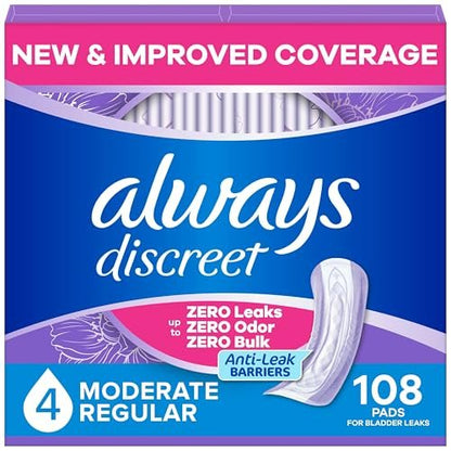 Always Discreet Adult Incontinence Pads for – Moderate Absorbency (4 Drop): Perfect for light to moderate bladder – Image 2