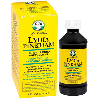 Lydia Pinkham Liquid Herbal Supplement for Menstruation and Menopause Support, 8 Ounce