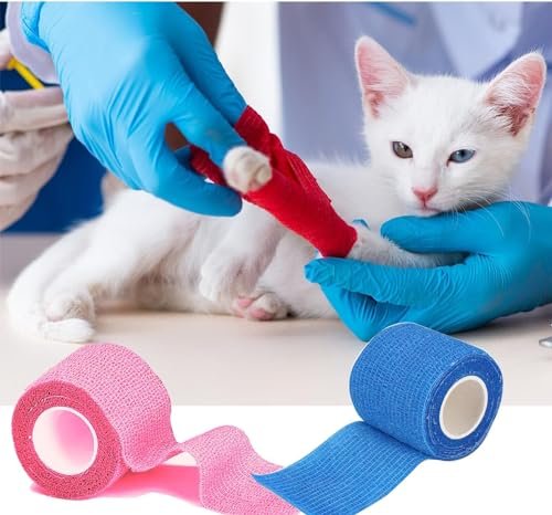 15 Pack Self Adhesive Bandage Wrap 2 Inch x 5 Yards Self-Adherent Elastic Cohesive Wrap Non-Woven Breathable Bandage, Vet Wrap for Stretch Athletic, Sports, Wrist, Ankle (Mix) - görsel 10