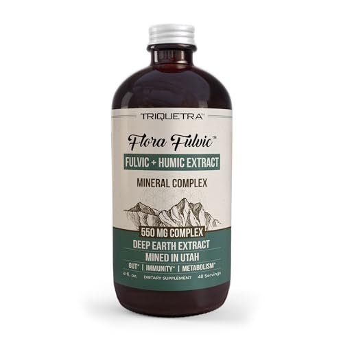 Flora Fulvic | Fulvic Acid + Humic Acid Complex – 550 mg | Mined in Utah, Prehistoric Deep Earth Extract | Immunity, Gut, Digestion – Natural Trace Mineral Complex, Fulvic Acid Supplement – 8 fl oz. - görsel 9