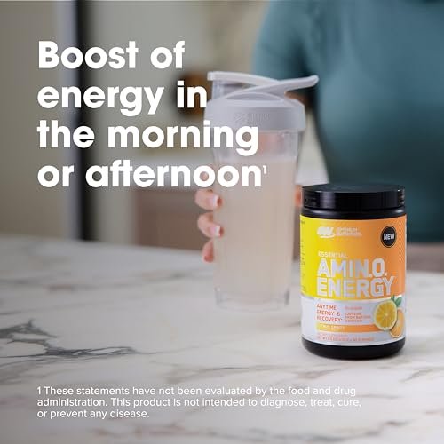 Optimum Nutrition Amino Energy - Pre Workout with Green Tea, BCAA, Amino Acids, Keto Friendly, Green Coffee Extract, Energy Powder - Citrus Spritz, 9.5 Ounce, 30 Servings (Packaging May Vary) - görsel 14