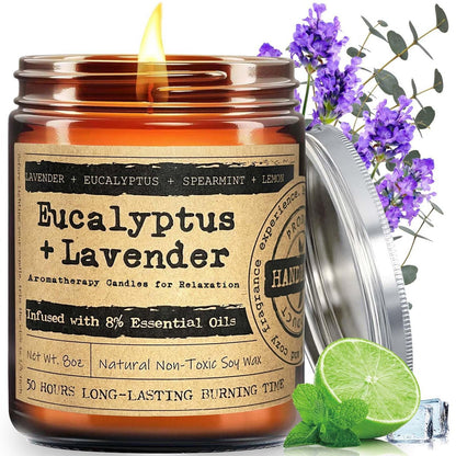 KOTKAS Lavender Eucalyptus Scented Candles - – Calming & Soothing Aroma: The herbal and aromatic scent profile – Image 4