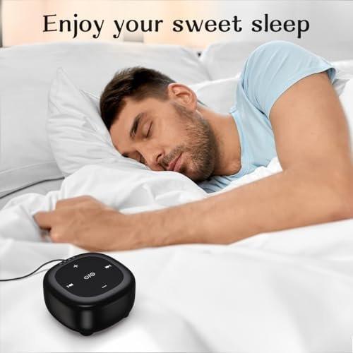 White Noise Sound Machine with 30 Soothing Sounds 36 Adjustable Volume Brown Noise Sound Machines for Sleep Office Privacy Bedroom 4 Timers Memory Function Sleep Sound Machine Baby Adult Elderly Care - görsel 12