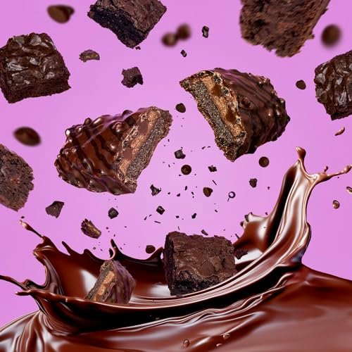 FITCRUNCH Snack Size Protein Bars, 6-Layer Baked Bar, 4g of Sugar, Gluten Free & Soft Cake Core (9 Bars, Chocolate Brownie) - görsel 1