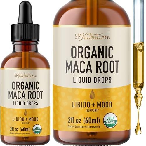 Maca Root Liquid Drops for Organic Energy Support for Women & Men | 2 Fluid Ounces | Support Hormone Balance, Mood, Energy & Fitness | Organic Maca Root for Women & Men | 4-Month Supply, 120 Servings - görsel 1