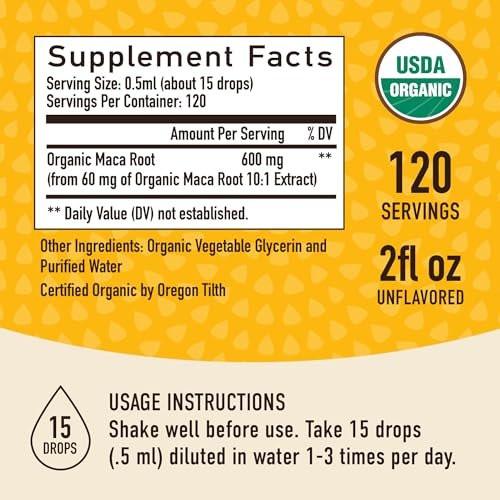 Maca Root Liquid Drops for Organic Energy Support for Women & Men | 2 Fluid Ounces | Support Hormone Balance, Mood, Energy & Fitness | Organic Maca Root for Women & Men | 4-Month Supply, 120 Servings - görsel 11