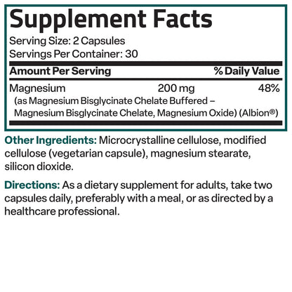 Bronson Magnesium Glycinate 200 mg per Serving, Chelated for High Absorption, Gentle on Stomach, Non-GMO, 240 Vegetarian Capsules