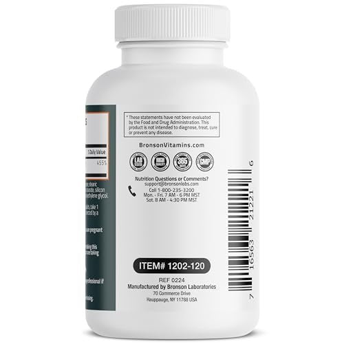 Bronson Zinc 50 MG High Potency Supports Skin Health - Non-GMO, 120 Vegetarian Tablets - görsel 14